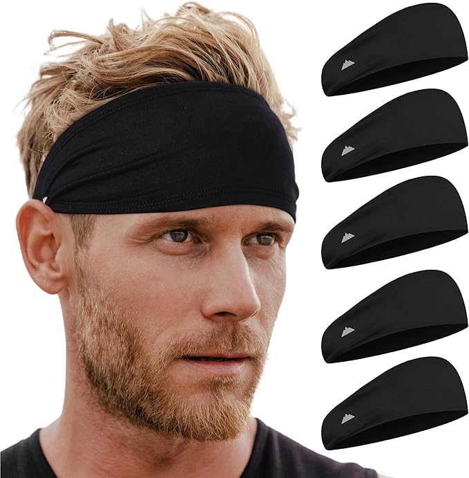 Tough Headwear Tough Outfitters Headband for Men - Mens Headbands - Working Out Sports Performance Head Bands - Athletic Cycling Running Sweat Band, Football Headbands - Sweat Bands Men/Women