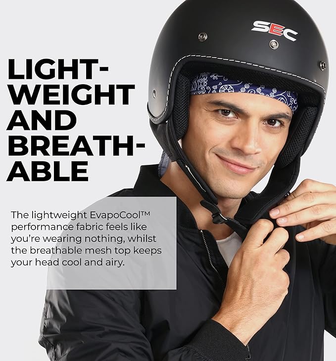 Cooling Helmet Liners - Do Rag Skull Caps for Men - Cooling Head Wraps, Hard Hat Liner - Motorcycle Pirate Bandana