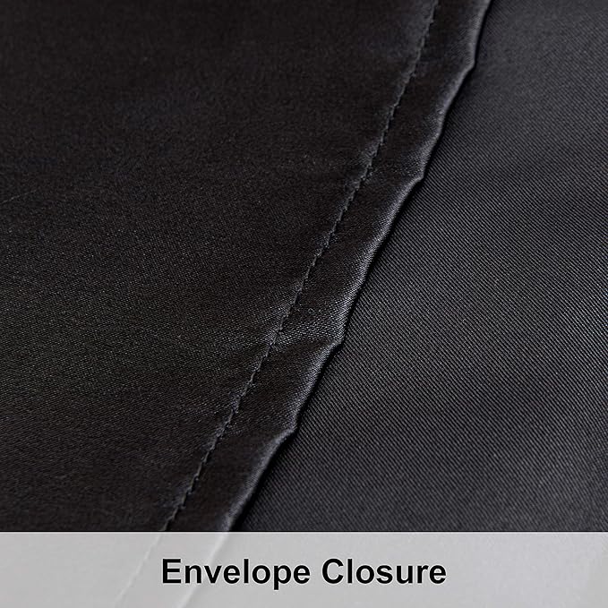 NTBAY 2 Pack Satin King Pillowcases for Hair and Skin, Luxurious and Silky Pillow Cases with Envelope Closure, 20x36 Inches, Black