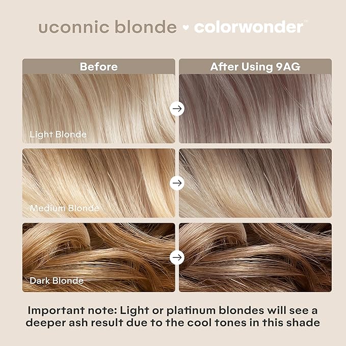 Madison Reed colorwonder Demi-Permanent Hair Color, Effortless At-Home Hair Dye, Ammonia-Free, Cruelty-Free, Unconnic Blonde (ANG Beige Ash Blonde), Pack of 1