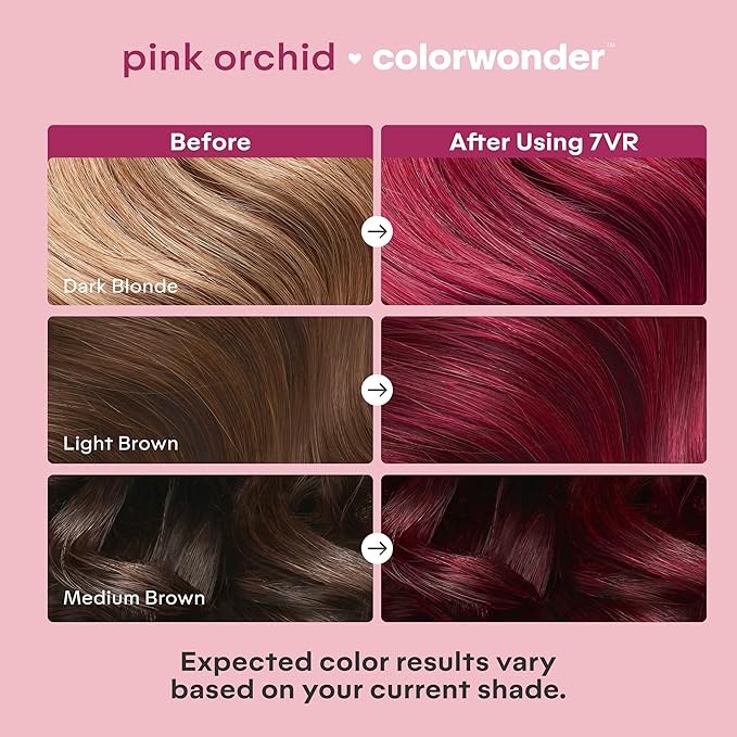 Madison Reed colorwonder Demi-Permanent Hair Color, Effortless At-Home Hair Dye, Ammonia-Free, Cruelty-Free, Pink Orchid (7VR Pink Orchid), Pack of 2