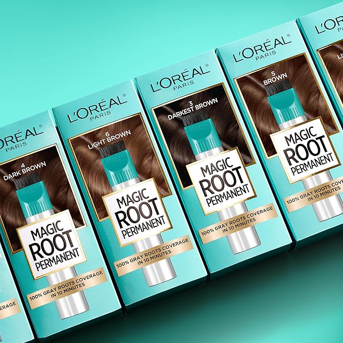 L’Oreal Paris Magic Root Rescue 10 Minute Root Hair Coloring Kit, Permanent Hair Color with Quick Precision Applicator, 100 percent Gray Coverage, 7 Dark Blonde, 1 kit (Packaging May Vary)
