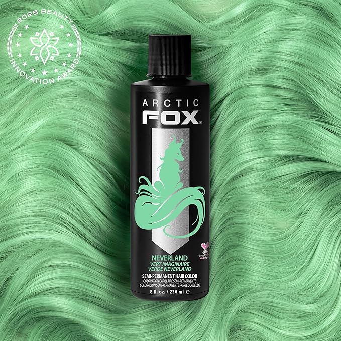 ARCTIC FOX Vegan and Cruelty-Free Semi-Permanent Hair Color Dye (8 Fl Oz, NEVERLAND)
