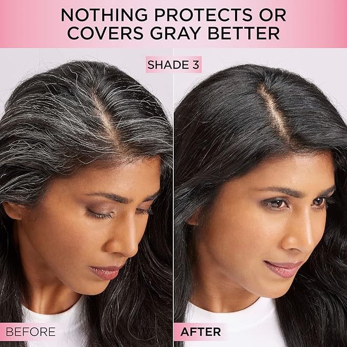 L'Oreal Paris Excellence Crème Permanent Hair Dye, Triple Care Hair Color with Pro-Keratine Complex for 100% Gray Hair Coverage, 3 Natural Black, 1 Kit (Pack of 2)