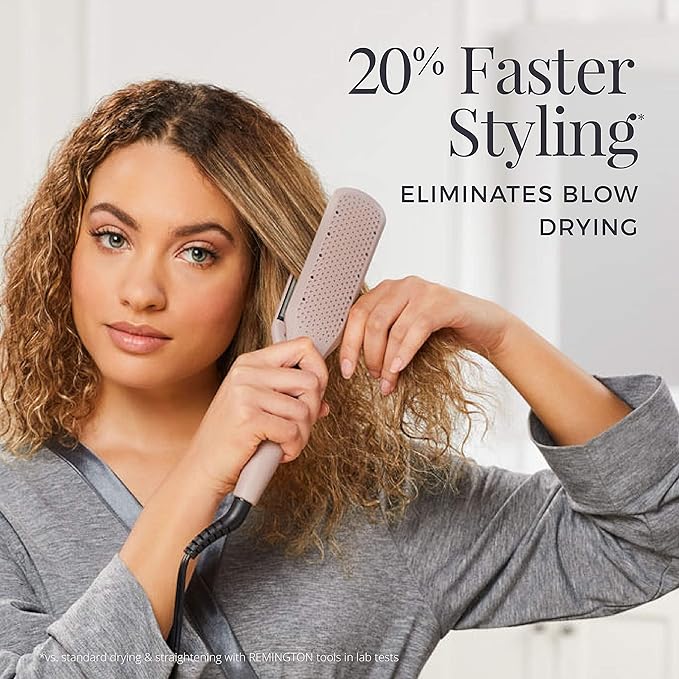 Remington Wet2Straight Hair Straightener/Flat Iron, 450°F Salon High Heat, 1 3/4" Inch Plates, Mauve (Pack of 2)