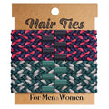 EasYoung 10pcs Braided Men's Hair Ties, Elastic Hair Coils for Buns, Curly Thick Hair