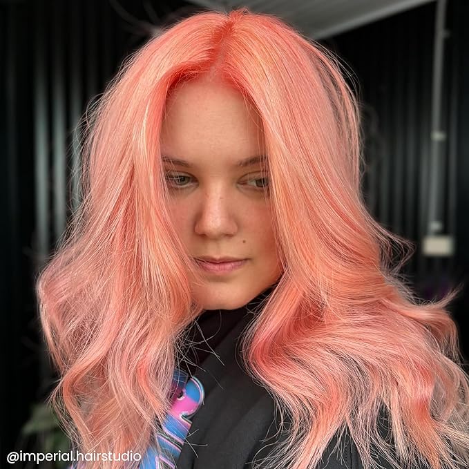 Arctic Fox Semi-Permanent Hair Dye, Vegan & Cruelty-Free, Ammonia-Free, Conditioning, Long Lasting, Pastel Peach Prosecco Color for Platinum Hair, 8 Fl Oz