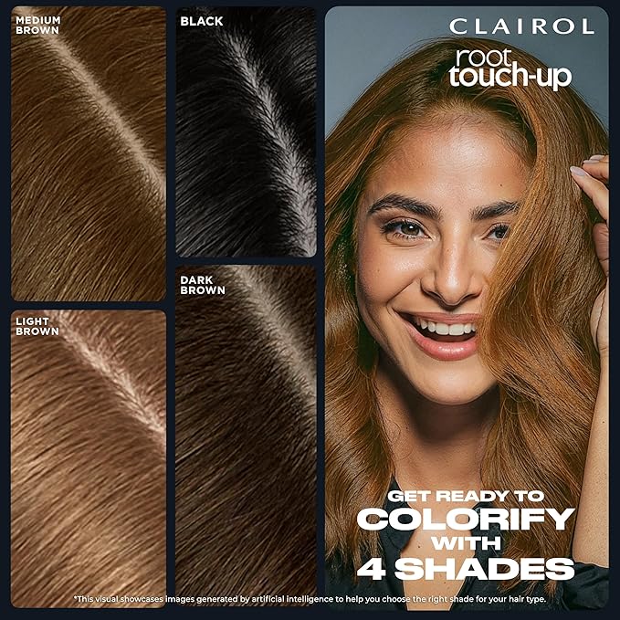 Clairol Root Touch-Up Temporary Concealing Powder, Dark Brown Hair Color, Pack of 1