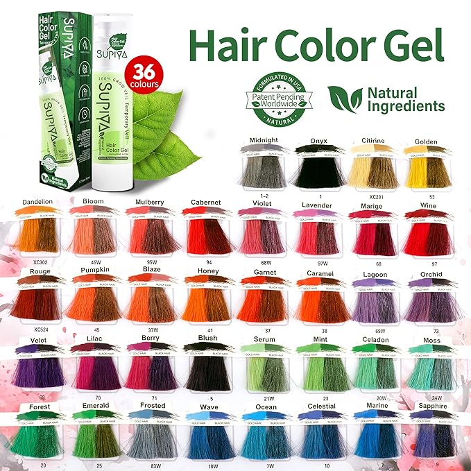 Temporary Hair Color Gel, Green Hair Dye Color Gel Washable Natural Instant Hair Color Wax for DIY Hairstyle for Kids Men Women(Color #20W)