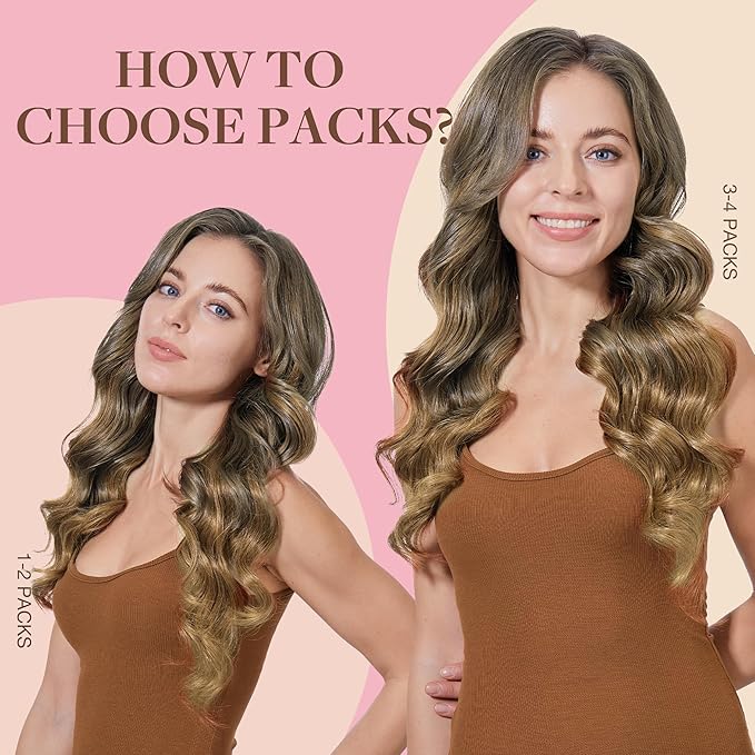 GOO GOO Tape in Hair Extensions Human Hair, 7 Bronde, 26inch 60g 20pcs, Skin Weft Seamless Invisible, Silky Straight with Thick Ends, Remy Human Hair