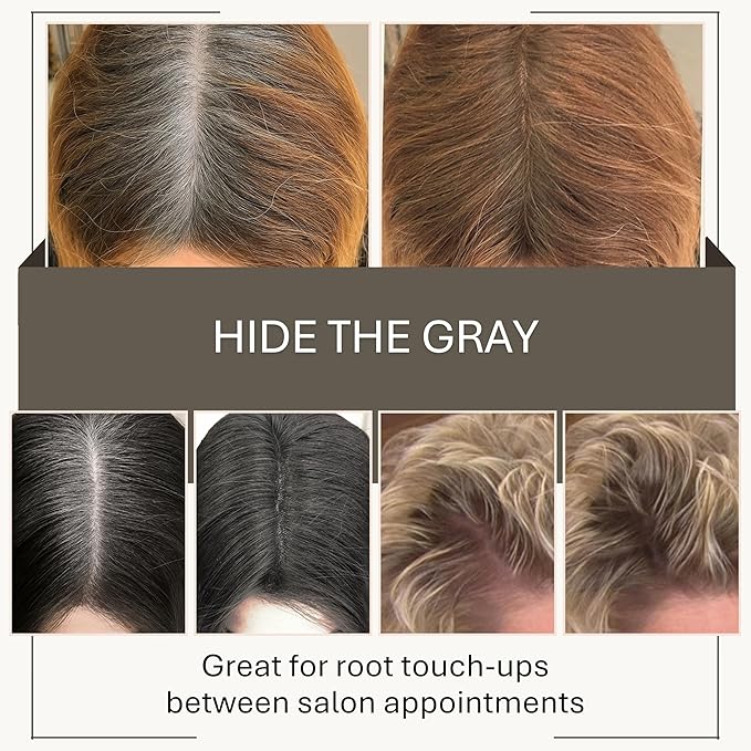 Joan Rivers Great Hair Day Root Touch Up Powder Duo - Fill-in Powder for Thicker, Fuller Looking Hair (Brunette)