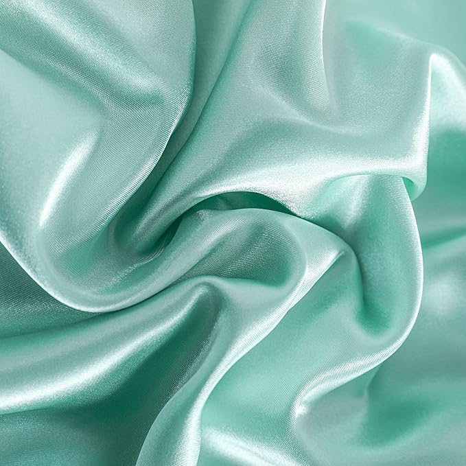 NTBAY Satin Body Pillowcase for Hair and Skin, Luxurious and Silky Pillow case with Envelope Closure, 20x54 Inches, Light Blue