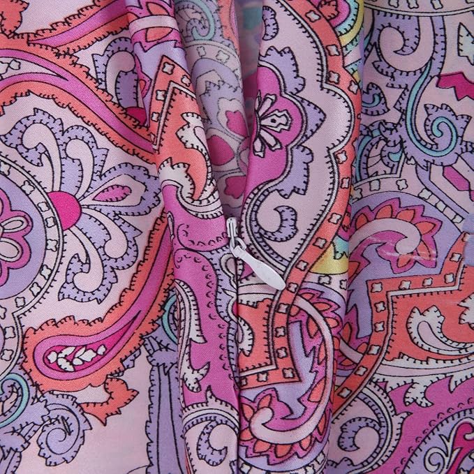 SLPBABY Silk Pillowcase for Hair and Skin with Hidden Zipper Print (King, Pattern8)