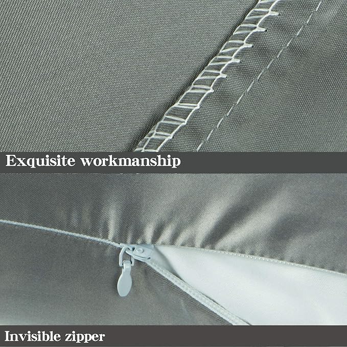NTBAY Zippered Satin Pillow Cases for Hair and Skin, Luxury Queen Hidden Zipper Pillowcases Set of 2, 20x30 Inches, Dark Grey