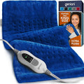 GENIANI XL Electric Heating Pad for Back Pain & Cramps Relief, Electric Throw, Birthday Christmas Gifts for Women, Men Auto Shut Off, Machine Washable, Heat Pad for Neck & Shoulder (Space Blue)