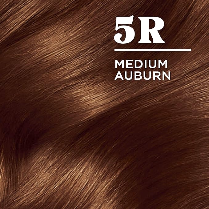 Clairol Nice'n Easy Permanent Hair Dye, 5R Medium Auburn Hair Color, Pack of 6