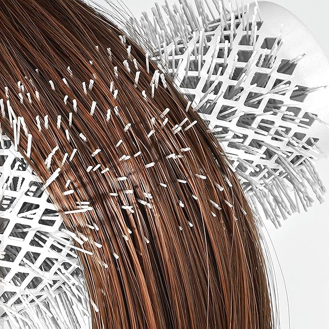 Eagle Fortress Round Brush for Blow Out, Thermal Ceramic Hair Brush for Blow Drying with Ionic Bristle for Professional Blowout Brushing - Grey, 43mm
