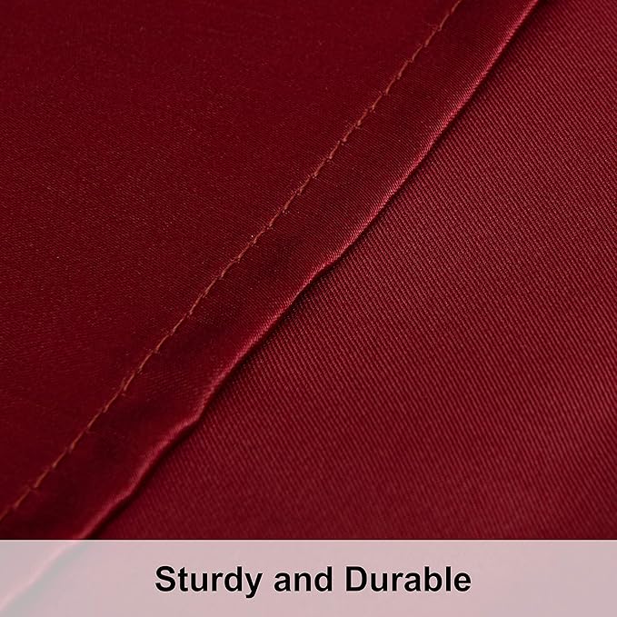 NTBAY 2 Pack Satin Queen Pillowcases for Hair and Skin, Luxurious and Silky Pillow Cases with Envelope Closure, 20x30 Inches, Wine Red