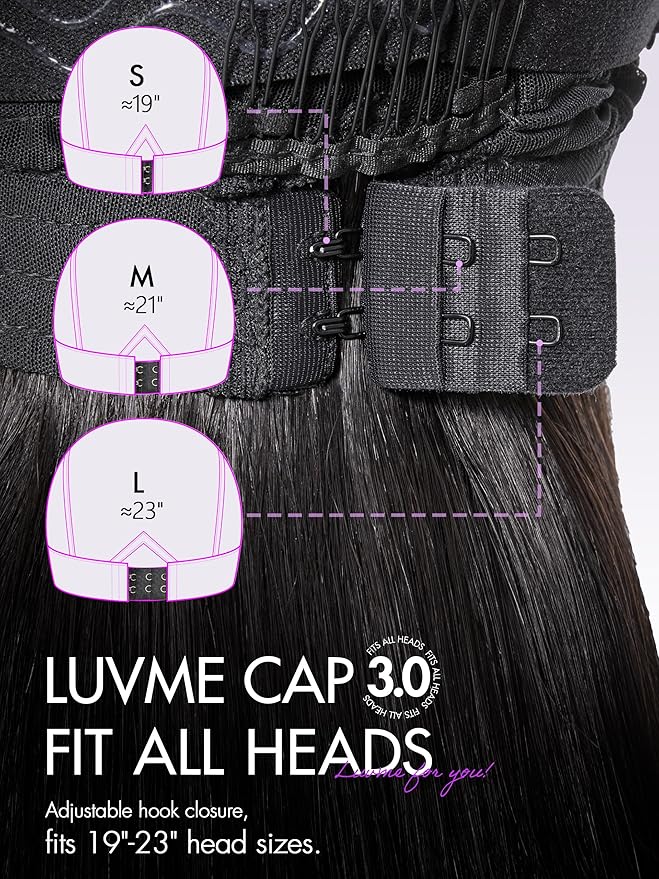 LUVME HAIR 7x6 HD Lace All-Day Comfort Wig PartingMax Lace Bob Wigs Lace Front Wigs Human Hair Pre Cut Plucked Lace Frontal Glueless 10 Inches Natural Black Color