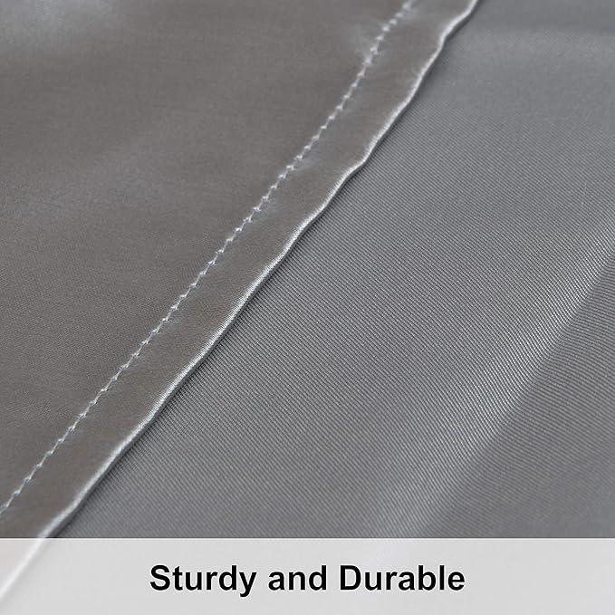 NTBAY 2 Pack Satin King Pillowcases for Hair and Skin, Luxurious and Silky Pillow Cases with Envelope Closure, 20x40 Inches, Grey