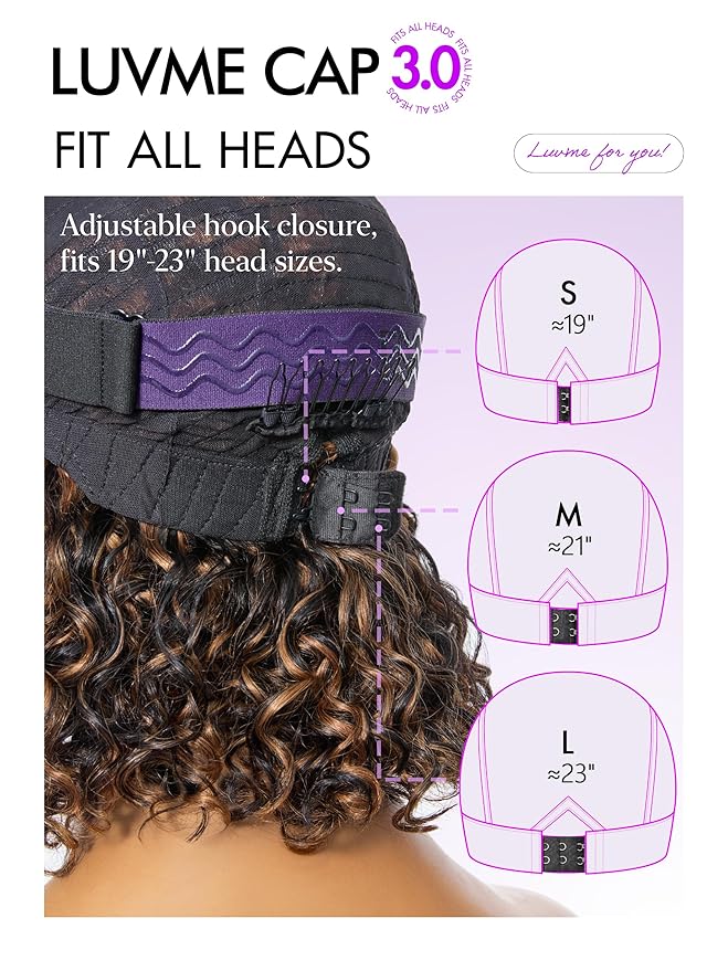 LUVME HAIR 100% Human Hair Wigs Curly Deep Wave Glueless Lace Front 12 Inches Pre Cut Plucked Hd Lace Short Wig Ready To Go Highlight Color Straight Bleached Knots Side Part Black Wigs