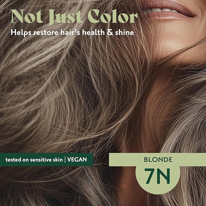 Herbatint Permanent Hair Dye - 7N Blonde - For Up To 100% Gray Coverage of Resistant Gray Hair - Ammonia-Free, Alcohol-Free & Vegan - Salon Influenced Hair Color 5.75 fl oz (4 Pack)