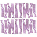 Kenz Laurenz Hair Ties Ponytail Holder Set No Crease Ribbon Bands - 20 Count - Light Purple