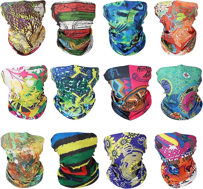 Face Mask Bandanas Neck Gaiter Headwear Magic Scarf Headband for dust Sun Wind