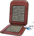 Infrared Heating Pad, Far Infrared Natural Jade Heating Pad, Auto Shut Off, Adjustable Temperature, Gifts for Women/Men/Dad/Mom (Brown, jadeseatback)