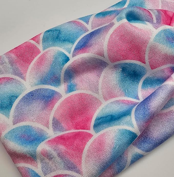 Soft Stretchy Headband, 3-in-1 Versatile Twist Style, One-Piece (Mermaid, Adult)