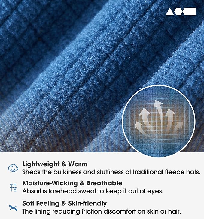SUNMECI Lightweight Soft Fleece Headband - Breathable Ear Muffs for Men Women in Winter Running Cycling Ski Comfortable Warm for Clod Weather Sports