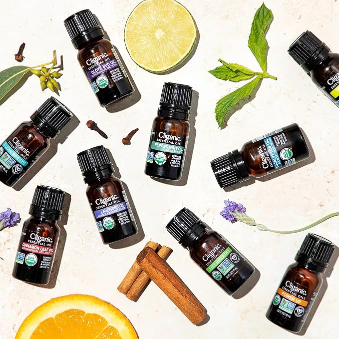 Cliganic Organic Sweet Orange Essential Oil, 10ml - 100% Pure Natural for Aromatherapy Diffuser | Non-GMO Verified (Packaging May Vary)