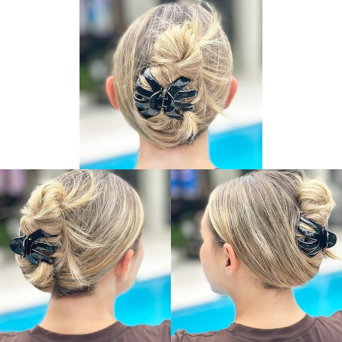 Camila Paris AD705 Small French Octopus Hair Clip for Women Thick Hair for Long Curly Wavy Hair, Girls Hair Claw Clips, Styling Big Claw Clip for Thick Hair, Strong Hold No Slip Grip, Made in France