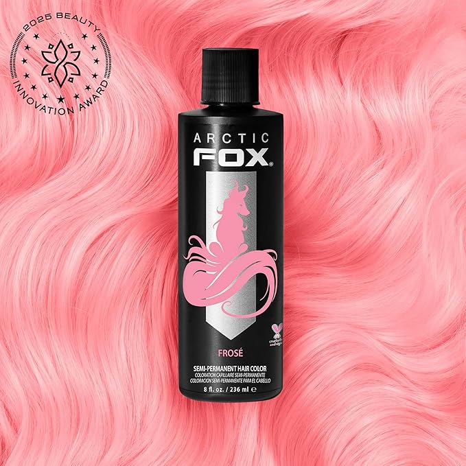 ARCTIC FOX Vegan and Cruelty-Free Semi-Permanent Hair Color Dye (8 Fl Oz, FROSE)