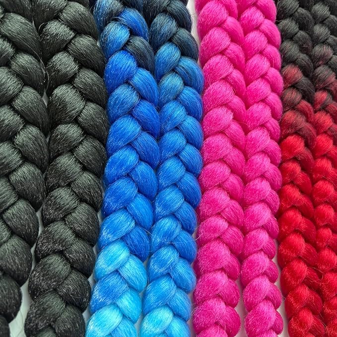 Braids Pigtails with Suction Cup for Motorcycle, Ski, Bicycle Helmet Decoration 2 Pieces