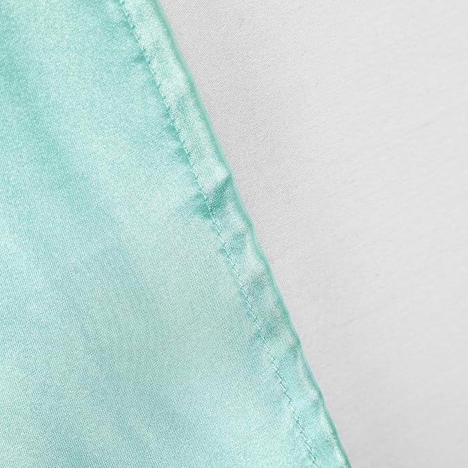 NTBAY 12 Pack Satin King Pillowcases for Hair and Skin, Luxurious and Silky Pillow Cases with Envelope Closure, 20 x 36 Inches, Light Blue