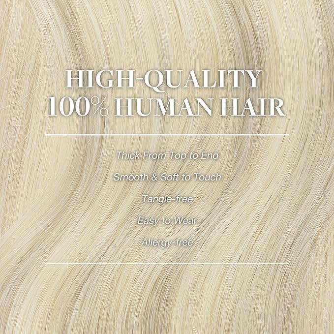 GOO GOO Clip in Hair Extensions Real Human Hair, Remy Human Hair Extensions Clip ins for Women, Natural Human Hair, 22inch 150g 9Pcs, 17A/60A Ash Blonde Highlighted Platinum Blonde