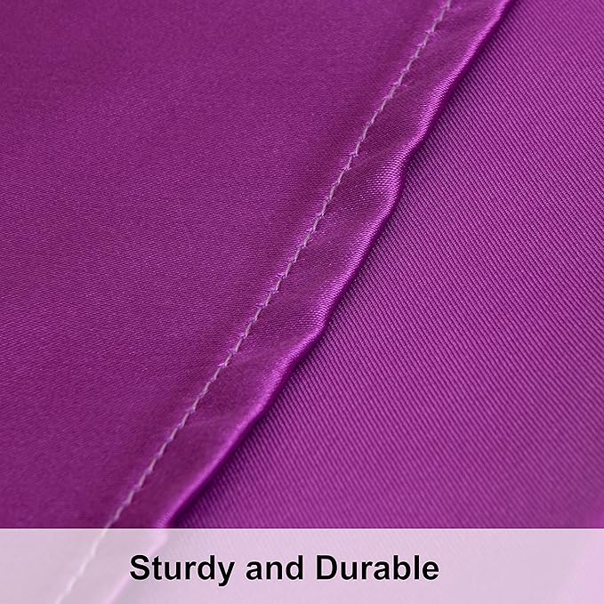 NTBAY 2 Pack Satin King Pillowcases for Hair and Skin, Luxurious and Silky Pillow Cases with Envelope Closure, 20x36 Inches, Purple