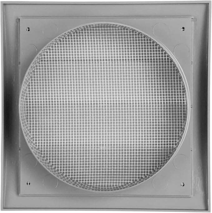 Repa Market 6 Inch Gray Dryer Vent Hood/Duct Cover for Walls or Ducting/ABS Plastic Grille with Flaps & Insect Screen/Exhaust and Dryer Vent Covers for Indoor & Outdoor Use