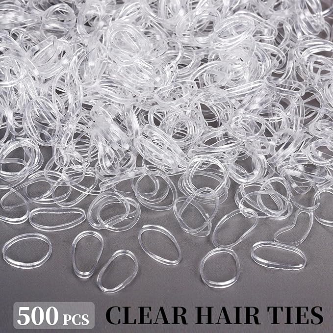 YGDZ 750PCS Bobby Pins Black Kit, 250 Hair Pins for Women, 2 Inch Wave Bobby Pins for Black Hair, 500 Clear Elastic Hair Ties, Bulk Hair Pin for Buns, Hair Accessories for Women, Kids, Girls