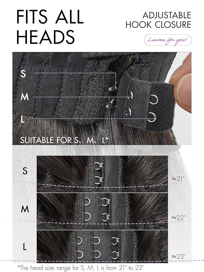 LUVME HAIR All-Day Comfort Real Glueless 7x6 HD Lace Wig 200% Density Hair PartingMax Lace Wigs Loose Body Wave Lace Front Wigs Human Hair Pre Cut Plucked Lace Frontal 20 Inches Natural Black Color