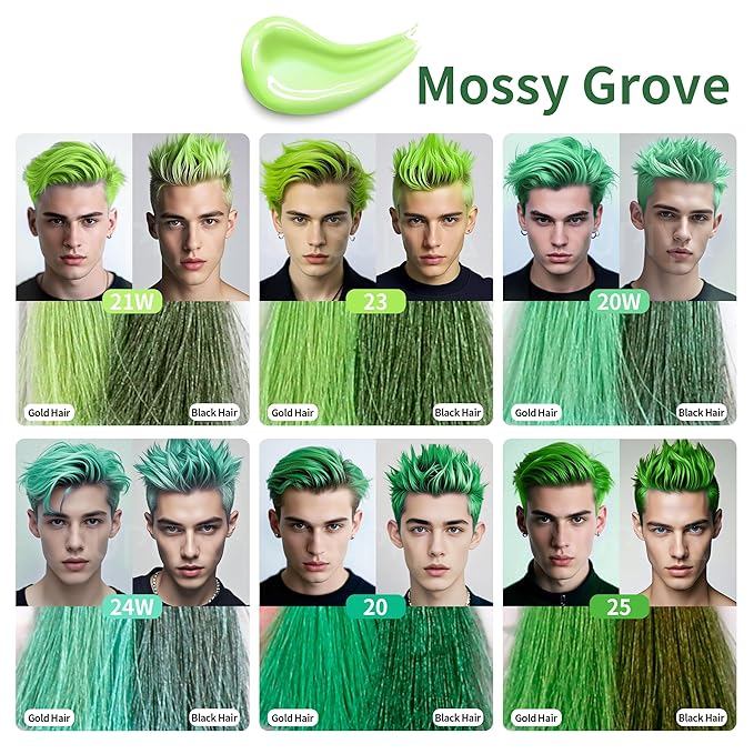 Temporary Hair Color Wax for Men - SUPIYA Washable Hair Wax Color, All-Day Hold Disposable Hair Wax for Christmas, Cosplay & Daily (Color #21W)