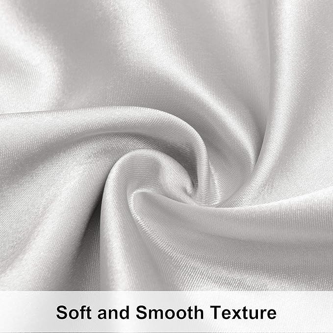 NTBAY Satin Body Pillowcase for Hair and Skin, Luxurious and Silky Pillow case with Envelope Closure, 20x54 Inches, Silver Grey