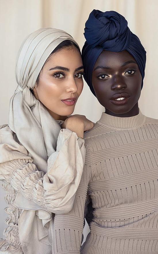 Harewom Head Wraps for Black Women Stretch Head Scarf Long African Hair Wraps Turban Headwraps Jersey Headbands