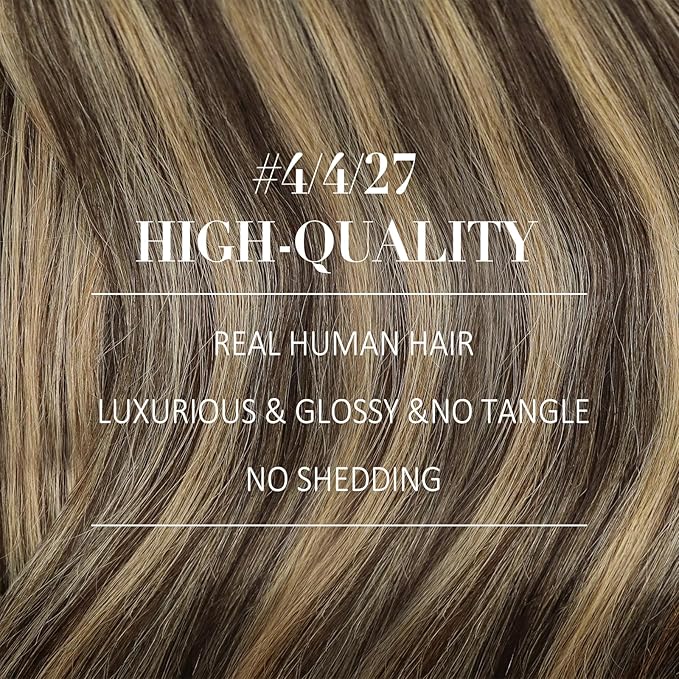 YoungSee Clip in Hair Extensions Real Human Hair Balayage Brown Hair Extensions Clip ins Balayage Chocolate Brown Mix Caramel Blonde Clip on Hair Extension Human Hair Silky Straight 120G 18Inch