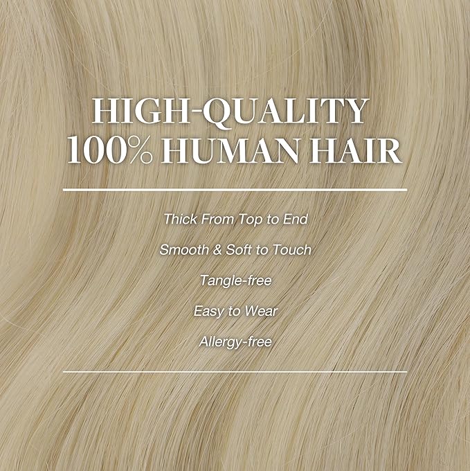 GOO GOO Clip in Hair Extensions Real Human Hair, Remy Human Hair Extensions Clip ins for Women, Natural Human Hair, 26inch 180g 7Pcs, #17A/60A Ash Blonde Highlighted Platinum Blonde