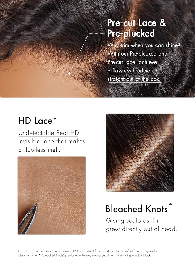 LUVME HAIR 8 Inch Kinky Curly Ombre Brown Bob Wig Human Hair Pre Cut Glueless HD Lace Closure Wig, Natural Black with Brown Side Parted Short Curly Wigs For Women