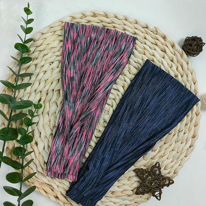 6 Pack Wide Headbands for Women - No Slip Hair Bands for Sports Yoga Workout Running Daily Use, Soft Stretchy Elastic Sweat Wicking Head Wraps Hair Accessories