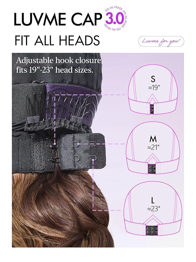 LUVME HAIR 7x6 HD Lace All-Day Comfort Wig with Bangs 200% Density Hair Lace Wigs Ombre Blonde Highlight Loose Body Wave Lace Front Wigs Human Hair Pre Cut Plucked Glueless 18 Inches