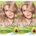 Garnier Hair Color Nutrisse Nourishing Creme, 82 Pearly Blonde (Biscotti) Permanent Hair Dye, 2 Count (Packaging May Vary)